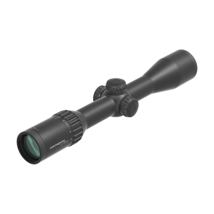 Rückansicht des Continental X6 Zielfernrohrs mit verstellbarem Okular und griffigem Zoomring für schnelle Zielanpassung.