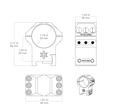 Alu-Ringe X-Accu 30mm Maße