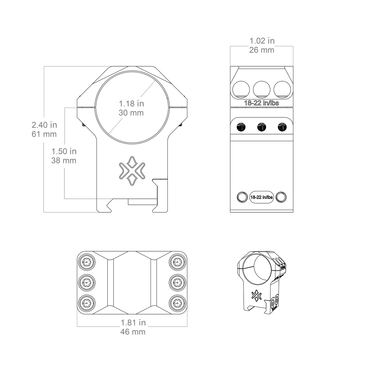 Alu-Ringe X-Accu 30mm Spezifikationen