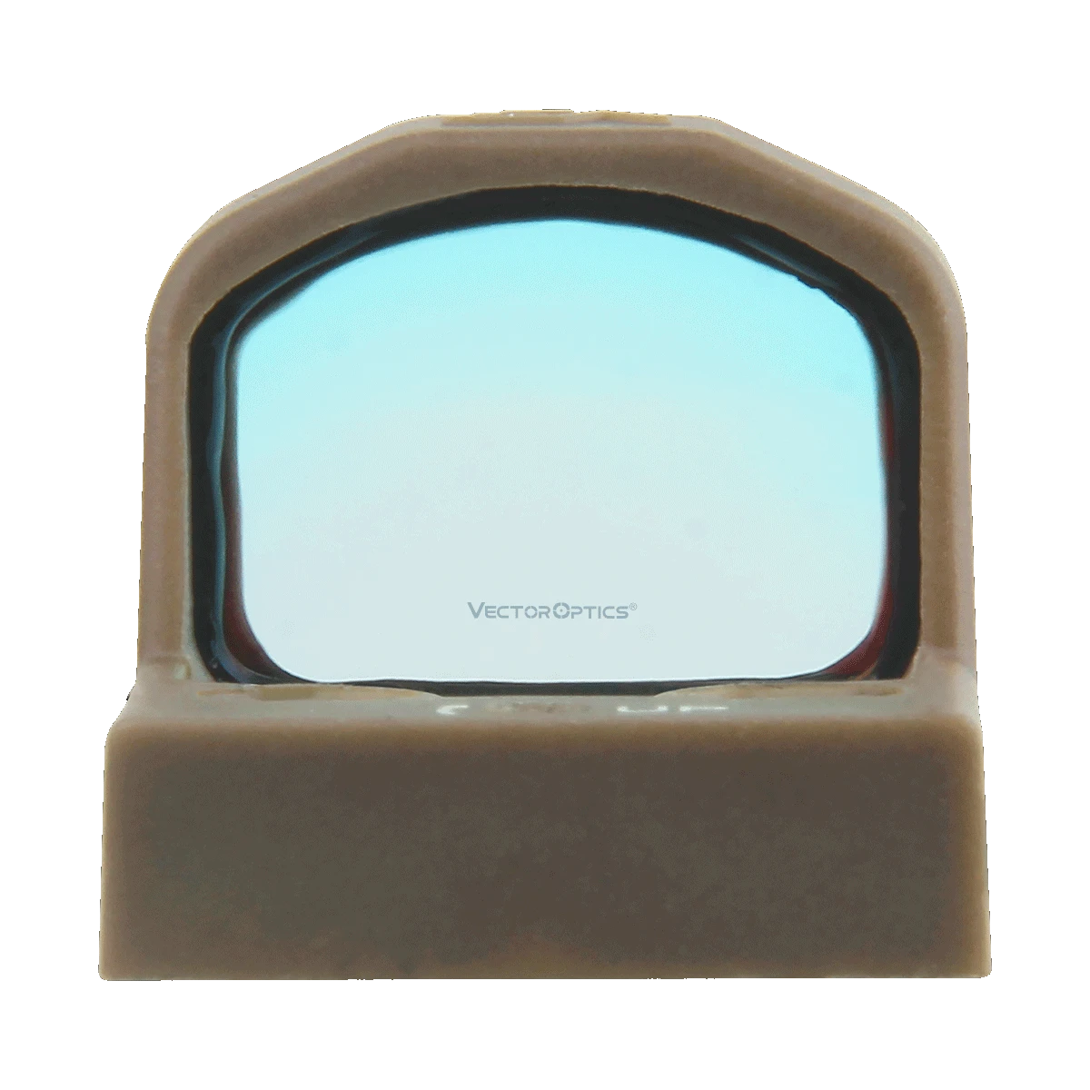 Frontansicht des Frenzy-S 1x16x22 Red Dot Visiers SCRD-56 mit blauer Antireflex-Beschichtung für klare Zielerfassung.