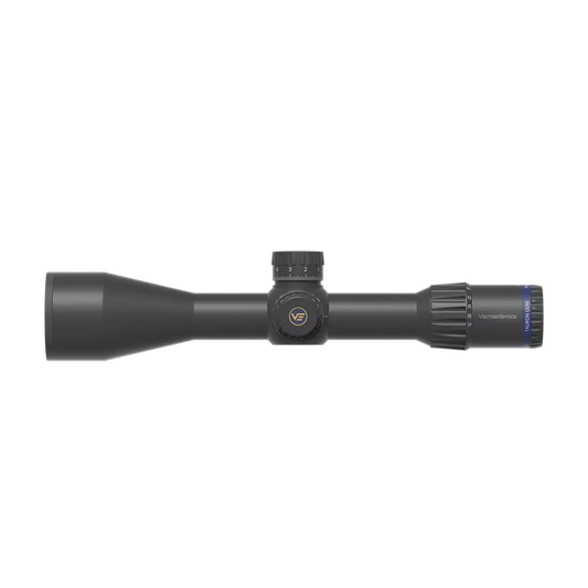 Tauron 4-32x56 ED SFP Zielfernrohr mit großem Objektiv und präzisem Seitenrad für höchste Zielgenauigkeit bei Jagd und Sport.