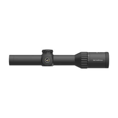 Vector Optics Continental X6 1–6×24 Tactical Zielfernrohr in Seitenansicht mit kompaktem Design und LPVO Funktionalität.