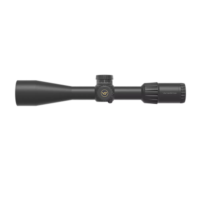 Tauron 4-24x50 FFP Zielfernrohr mit MPX1 Absehen und 30mm Gehäuse in Seitenansicht. Ideal für taktische Anwendungen und Jagd.