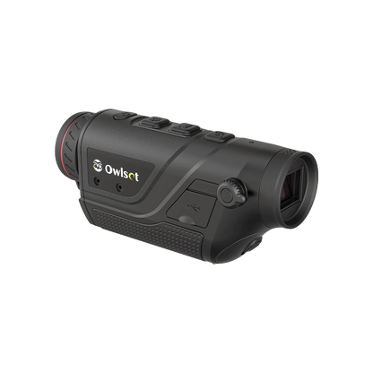 OwlSet MXC10 Wärmebildkamera mit VOx-Sensor und Bedienknöpfen, perfekt für präzise Wärmebildaufnahmen bei Tag und Nacht.