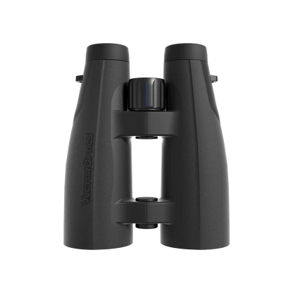 Rückseite des Vector Optics Continental 8x56 ED (SCBO-10) mit offener Brücke für komfortable Handhabung und stabile Konstruktion.