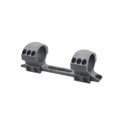 Robuste X-Accu Blockmontage mit Anti-Rückstoß-Stift, 11mm Dovetail Schiene, perfekt für kompakte Zielfernrohre und hohe Stabilität.
