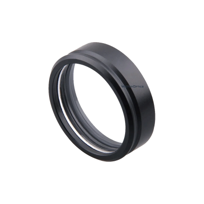 Linsenschutz 29mm für Rotpunktvisiere aus robustem Aluminium und Acrylglas, ideal für präzisen Schutz von Optiken.