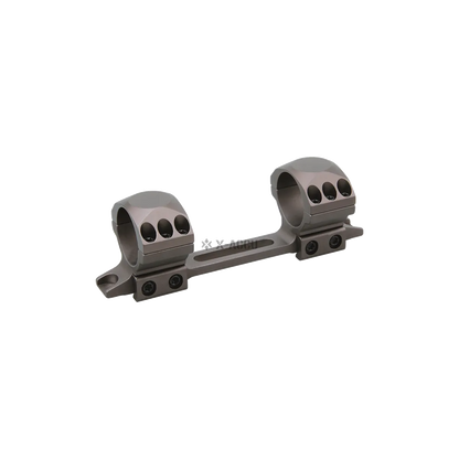 CNC-gefräste Blockmontage X-Accu mit matter Oberfläche, ideal für taktische Anwendungen und präzise Zielfernrohrmontage.