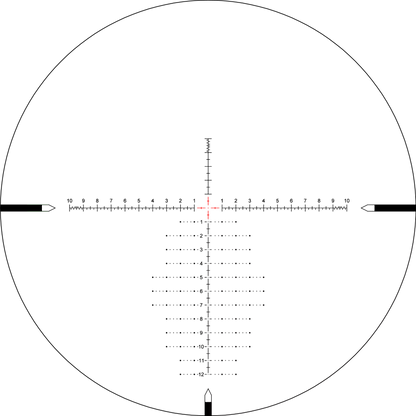 Beleuchtetes MIL FFP Absehen des Vector Optics Tauron 4-16x44 Zielfernrohrs für präzise Zielerfassung bei Tag und Nacht.