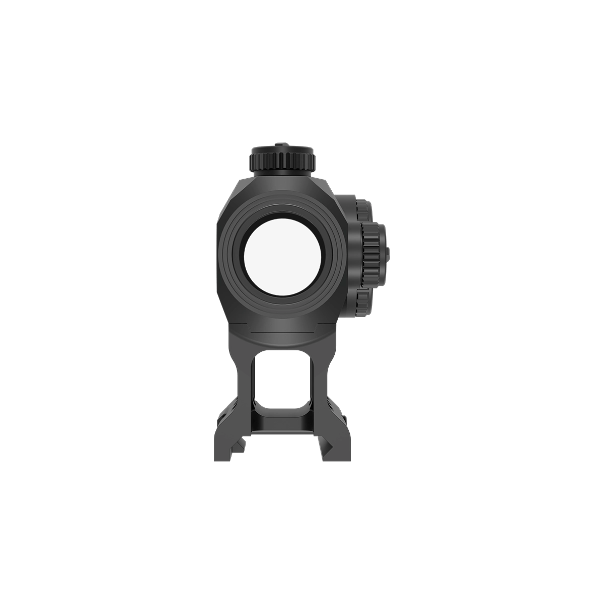 Frontansicht des Scrapper 1×22 Red Dot Sights mit 22 mm Objektivöffnung, ideal für schnelle Zielaufnahme im Einsatz.