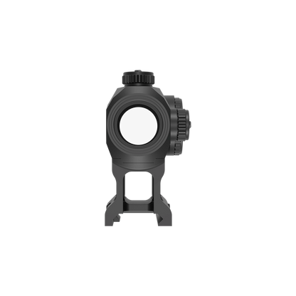 Frontansicht des Scrapper 1×22 Red Dot Sights mit 22 mm Objektivöffnung, ideal für schnelle Zielaufnahme im Einsatz.