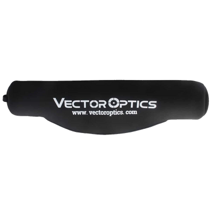 Zielfernrohr Schutzhülle Neopren - SCOT-44 in Schwarz mit Vector Optics Logo, elastisch und wetterfest für Zielfernrohre bis 430mm.