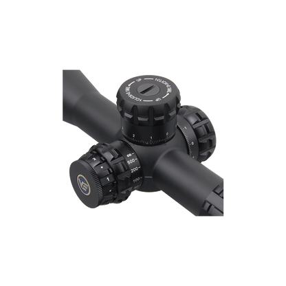 Nahaufnahme des Verstellturms am Paragon 4-20x50 SFP Vector Optics Zielfernrohr mit klarer Skalierung für präzise Justierung.