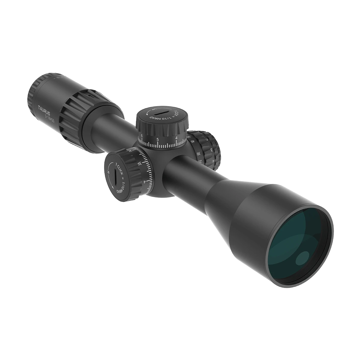 Tauron 3-18x50 GenII FFP Zielfernrohr mit beleuchtetem MPX1-Absehen und Zero-Stop-Funktion, perfekt für präzise Zielerfassung.