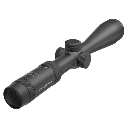 Vector Optics Forester Zielfernrohr 3-15x50 SFP mit griffigen Verstelltürmen und 30mm Mittelrohr für zuverlässige Zielgenauigkeit.