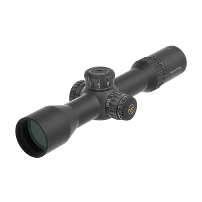 Vector Optics Continental X6 2–12×44 Zielfernrohr mit FFP-Absehen und großen Verstelltürmen für präzise Zielerfassung.