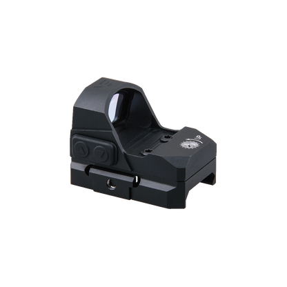 Frenzy 1×17×24 Red Dot Sight mit Bedientasten für Helligkeitseinstellung, langlebiges Design für taktische Anwendungen.
