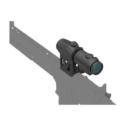 Rückansicht der montierten Scrapper Red Dot & Paragon Flip-Montage auf AR-Plattform, ideal für taktische Präzision.