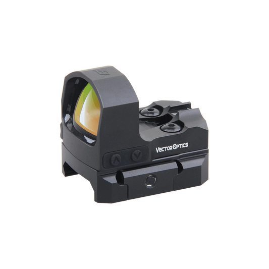 Frenzy-S 1×17×24 Red Dot Visier mit Shake-Awake Funktion und seitlichem Batteriefach, ideal für taktische Einsätze und Pistolenmontage.