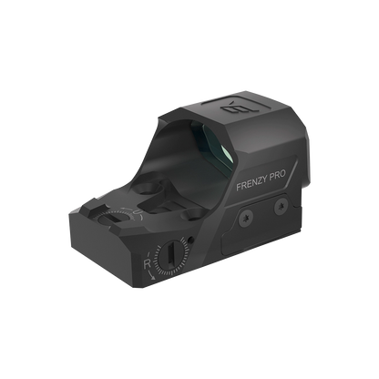 Frenzy-X 1×19×26 GenII - Vector Optics | Kompaktes Red Dot Visier mit offenem Design und seitlicher R-Einstellung für Pistolenmontage.