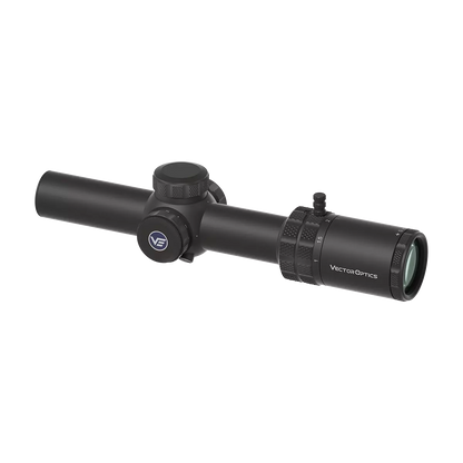 Grizzly 1–6×24i HD Fiber Optik Zielfernrohr mit Vector Optics Logo, geeignet für LPVO-Anwendungen und präzise Zielerfassung.