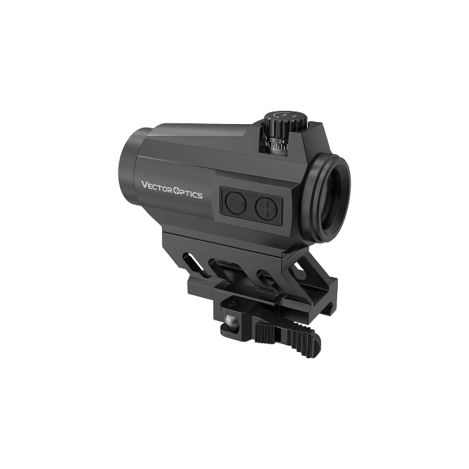 Maverick-II Plus Red Dot Sight mit ergonomischem Design und seitlichen Bedientasten, optimiert für schnelle Zielerfassung im Einsatz.