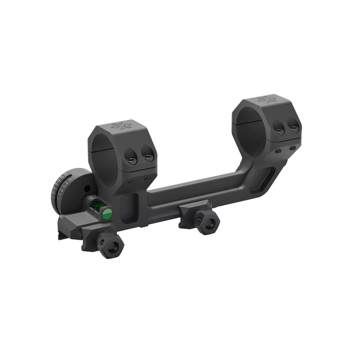 Cantilever Zielfernrohr Montage mit 38mm Höhe und 0MOA Vorneigung, kompatibel mit Picatinny-Schienen, inklusive Wasserwaage.