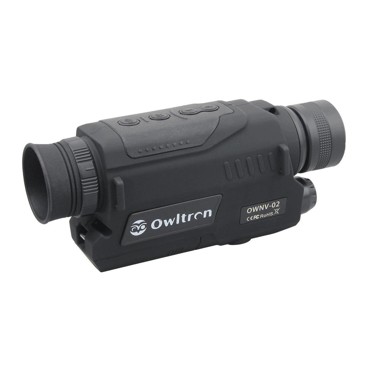 Kompaktes digitales Nachtsichtgerät Owlset 5x32 OWNV-02 mit Owltron-Logo, ideal für Outdoor- und Jagdeinsätze bei Nacht.