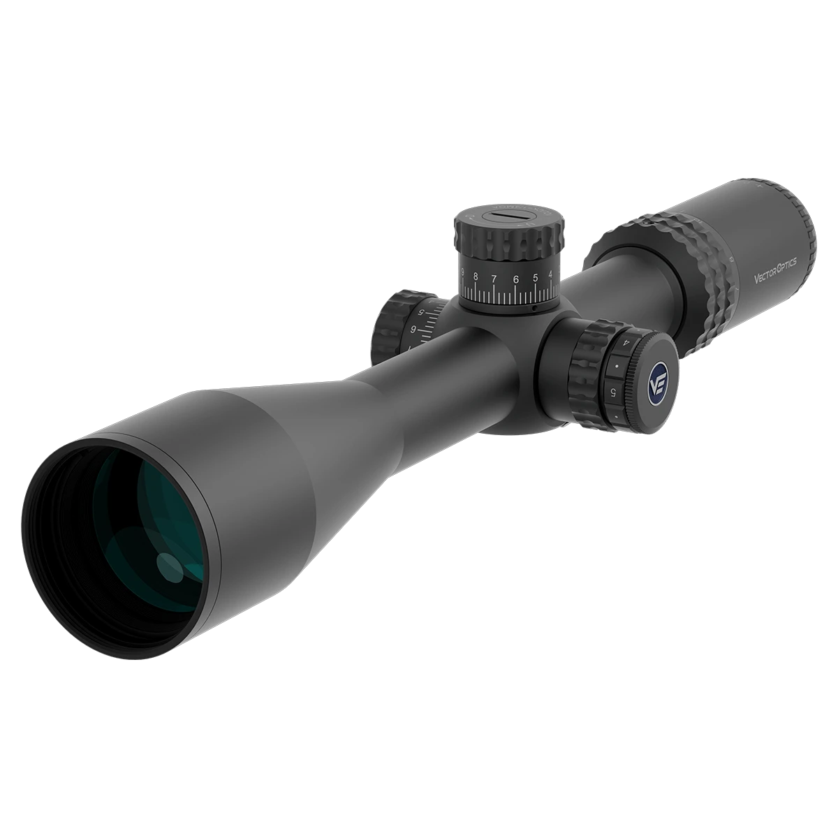 Vector Optics Sentinel 6-24x50 FFP Zielfernrohr mit großem Objektiv und justierbaren Türmen für Long-Range-Präzision und Zero-Stop-Funktion.