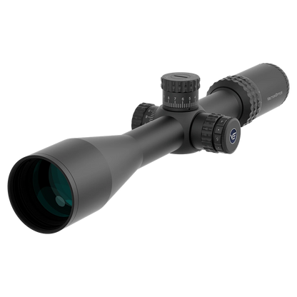 Vector Optics Sentinel 6-24x50 FFP Zielfernrohr mit großem Objektiv und justierbaren Türmen für Long-Range-Präzision und Zero-Stop-Funktion.
