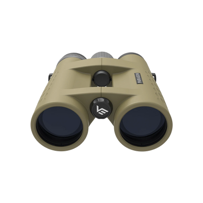 Frontansicht der Paragon 10x42 HD Binoculars mit großen Objektivlinsen. Ideal für detailreiche Vogelbeobachtung und Naturbeobachtung.