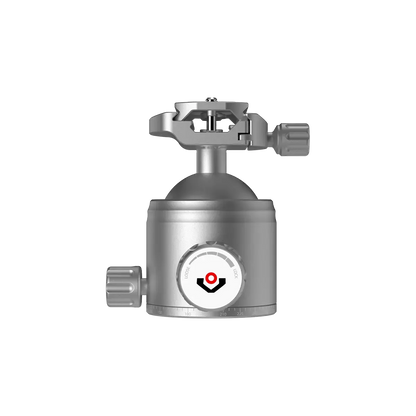 Stabiler 56mm Kugelkopf für Stative mit 30kg Tragkraft und fein justierbarem Drehknopf für maximale Flexibilität beim Präzisionsschießen.