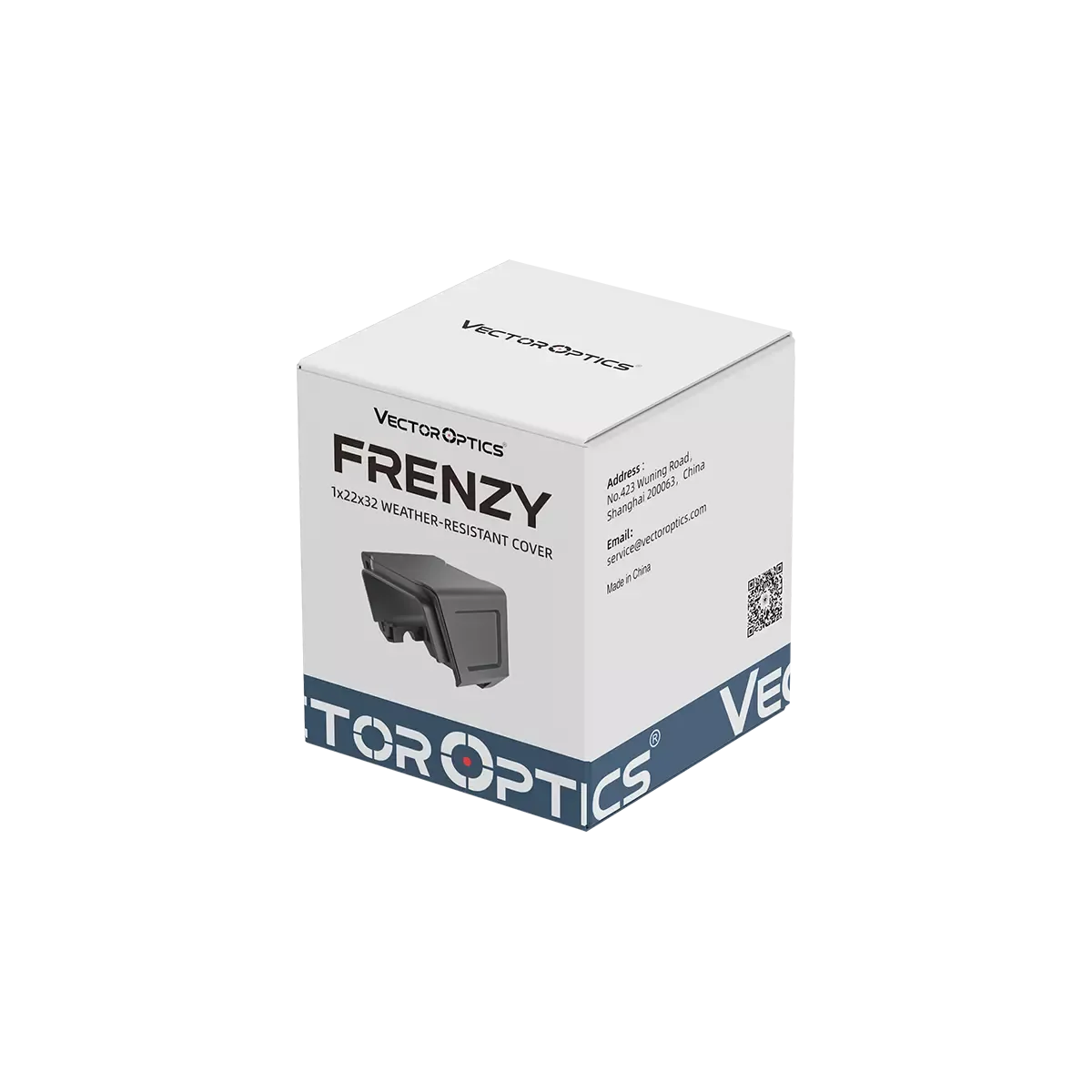 Verpackung der Aluminium Schutzkappe für SCRD-SM44 und SCRD-65 von Vector Optics, ideal für den Verkauf im Zubehörbereich für Zieloptiken.