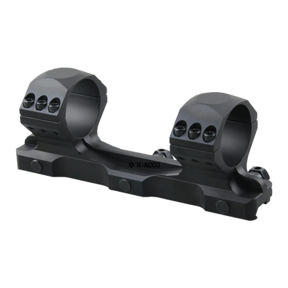 Robuste X-Accu Blockmontage 34mm mit 20MOA Neigung, ideal für taktisches Schießen und Optikzubehör auf Picatinny-Schienen.