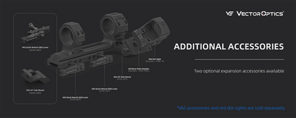 30mm Cantilever | Höhe 38mm | 0MOA Vorneigung (XASR-3076)