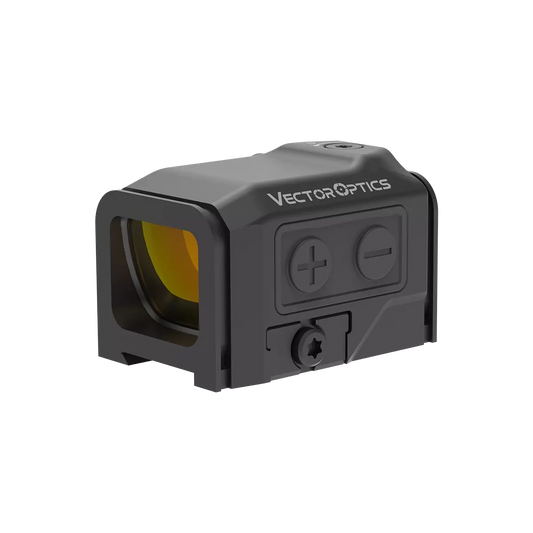 Frenzy Plus 1×18×22 - Vector Optics Rotpunktvisier mit robustem Gehäuse, seitlichen Bedientasten und IP67-Schutz für präzises Zielen.