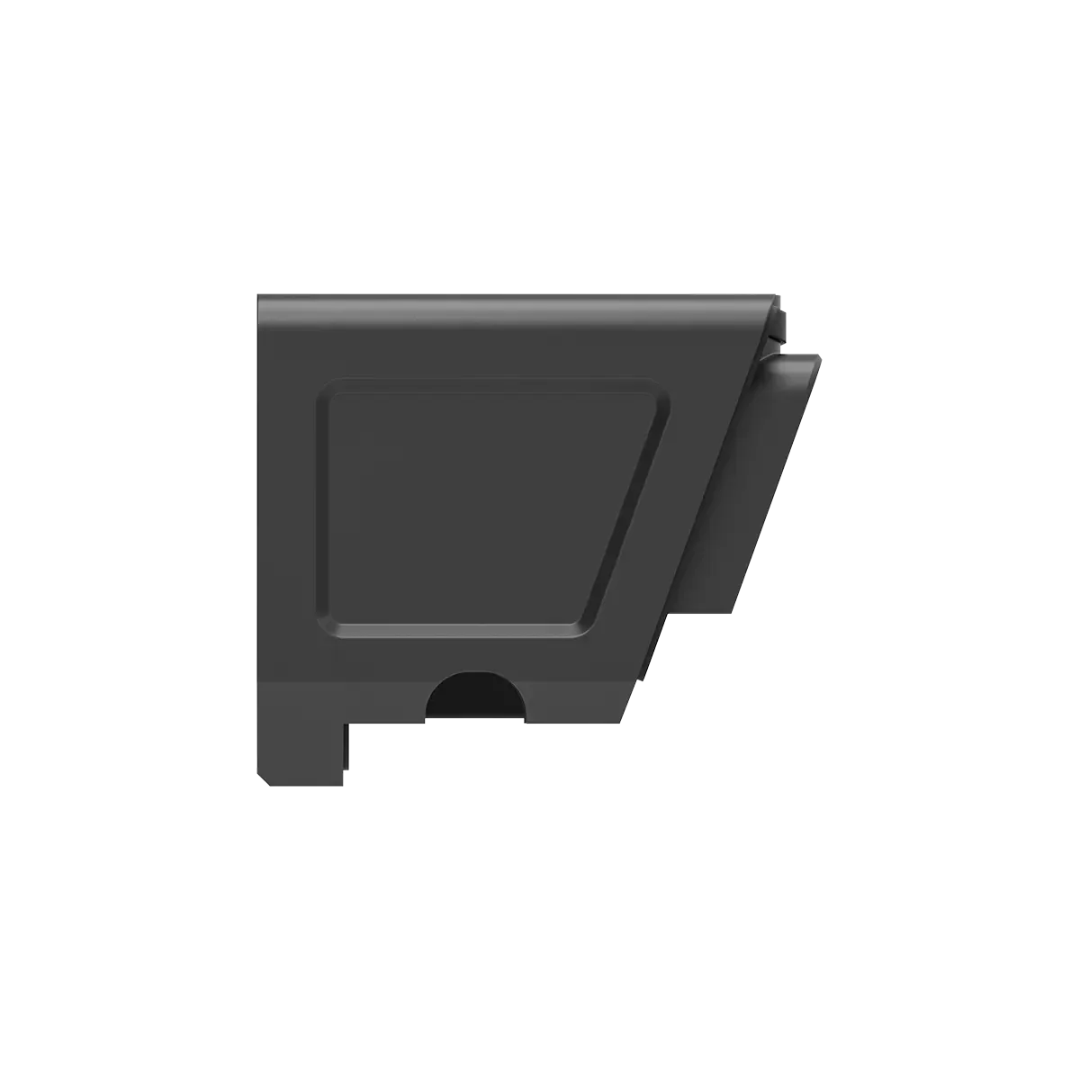 Profilansicht der Aluminium Schutzkappe für SCRD-SM44 und SCRD-65, zeigt passgenaue Konstruktion für maximalen Schutz.