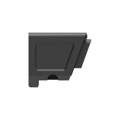 Profilansicht der Aluminium Schutzkappe für SCRD-SM44 und SCRD-65, zeigt passgenaue Konstruktion für maximalen Schutz.