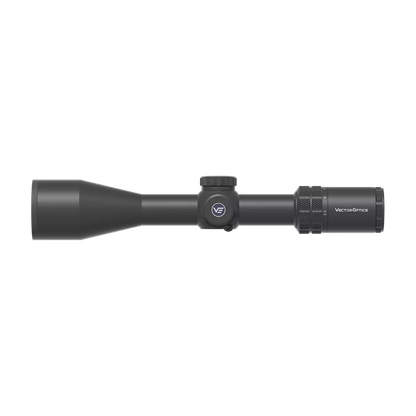 Grizzly 2.5-15x50i Zielfernrohr HD SFP mit 50 mm Objektiv und MIL-Verstellung, Seitenansicht für präzise Zieloptik auf Waffen.