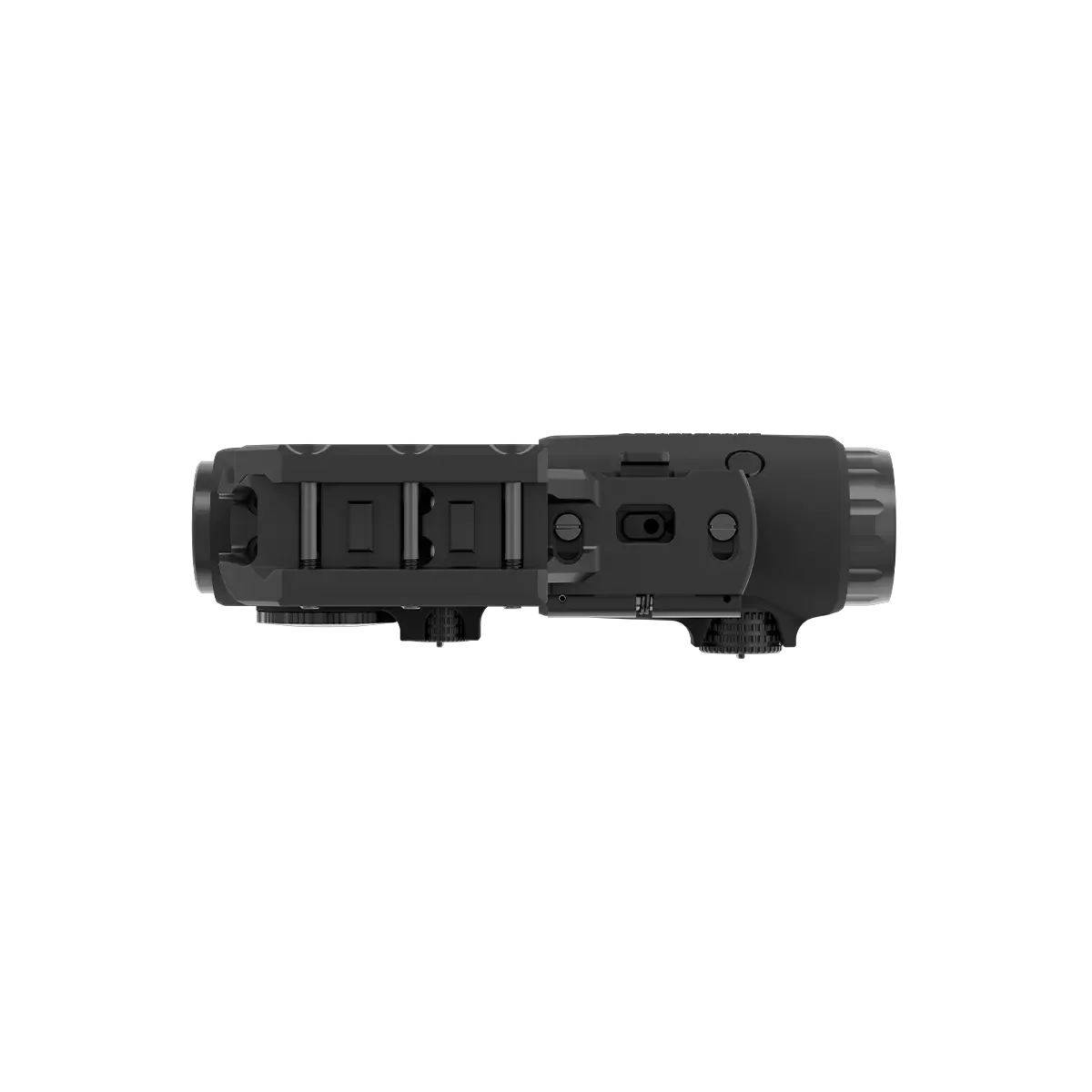 Unterseite des Maverick Flip-Magnifiers mit detaillierter Ansicht der Montageplatte für stabile Befestigung auf taktischen Waffen.