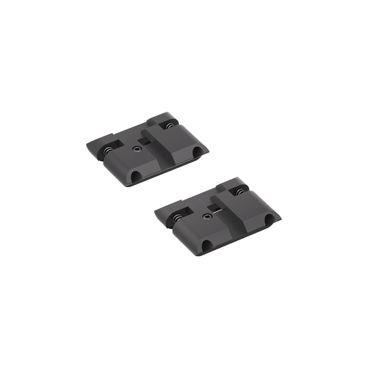 Zwei Adapter 11mm Dovetail auf 21mm Picatinny (SCRA-06B) von Vector Optics, ideal für Zielfernrohr-Montagen auf Waffen mit Prismenschiene.