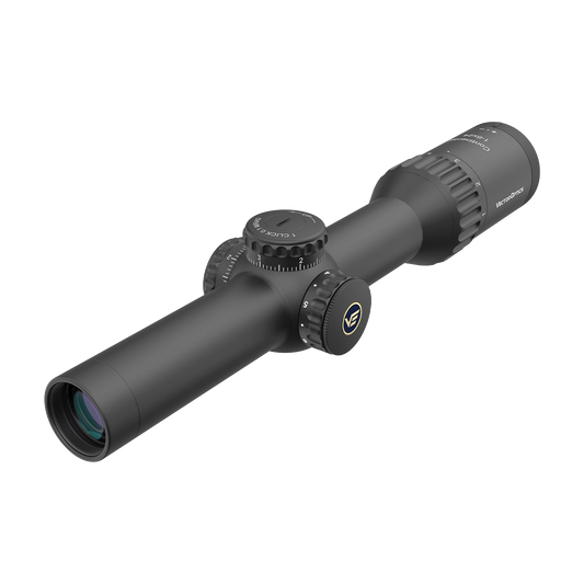 Continental X6 1–6×24 Zielfernrohr Tactical mit IP67-Schutz, LPVO SFP Optik und 1× Zoom, Seitenansicht mit taktischen Einstellrädern.