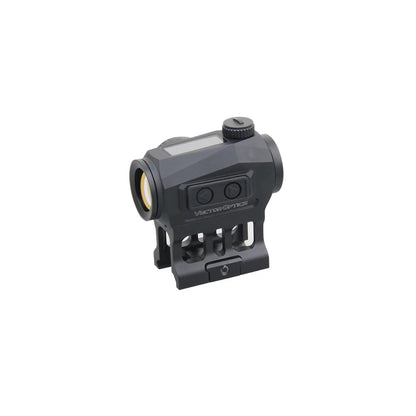 Scrapper 1×22 Red Dot Sight mit hoher Montagebasis, wasserdichtes Gehäuse und seitlichen Bedientasten für einfache Handhabung.