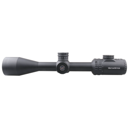 Hugo 3–12×44GT SFP Zielfernrohr mit seitlichem Parallaxenausgleich und taktischen Türmen für präzises Schießen bis 650 Yards.