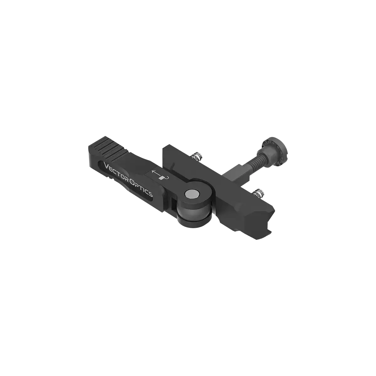 VAS™ QD-Lever - VAS Schnellmontage für Zieloptiken, zeigt seitliche Ansicht des Hebels mit klarer Verriegelungsrichtung für einfache Handhabung.