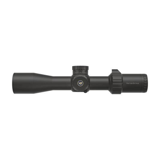 Tauron 4-16x44 HD MIL Zielfernrohr mit FFP-Absehen in Seitenansicht, ideal für PRS und taktische Anwendungen.