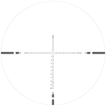 MIL-Absehen des Orion MAX Zielfernrohrs 3-18x44 mit feiner Skala für präzise Entfernungsmessung und Zielkorrektur.