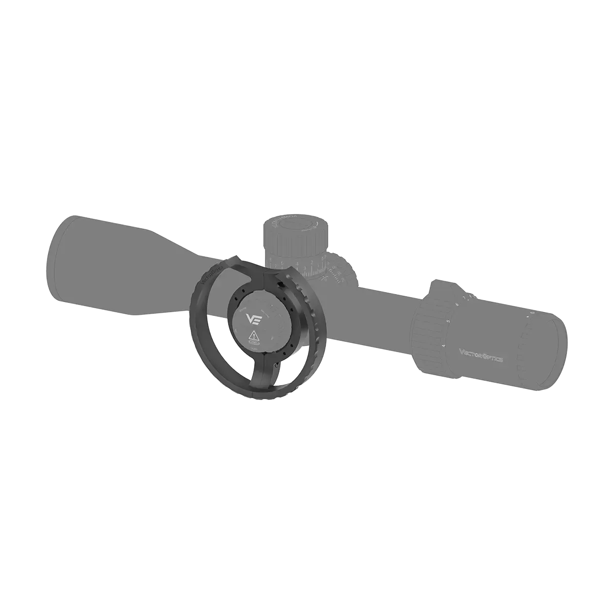 Parallaxenrad Tauron Serie mit NBR Adapterhülsen, Aluminium, für Zielfernrohre