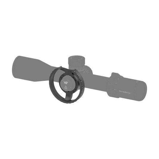 Parallaxenrad Tauron Serie mit NBR Adapterhülsen, Aluminium, für Zielfernrohre