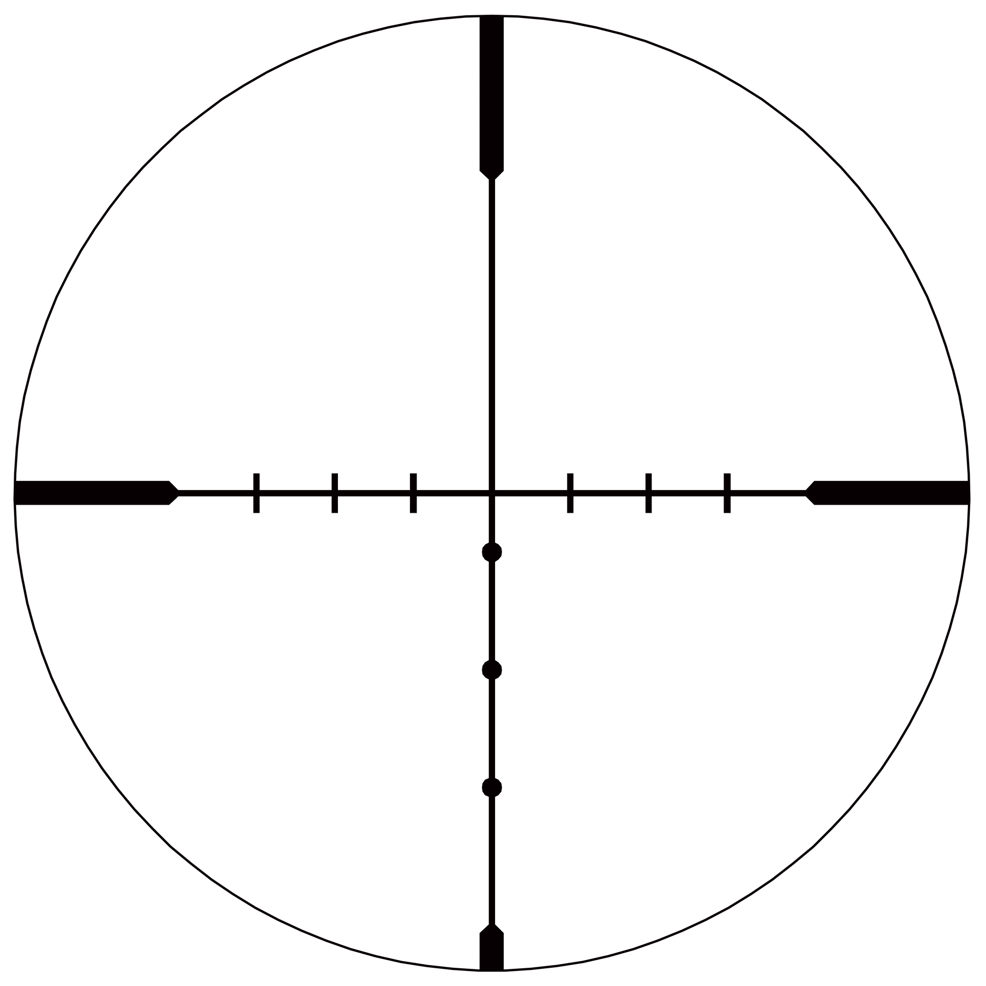 Absehen-Design des Hugo 4-16x44 SFP SCOL-29 Zielfernrohrs mit feiner Skala für präzise Zielerfassung bei HFT und Jagd.